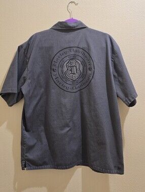 Harley Davidson Men's Mechanic Shirt XL Charcoal Gray Short Sleeve Button Up